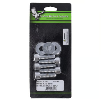 GW, Pulley Schrauben Kit für die hintere Riemenscheibe, Innensechskant, verchromt